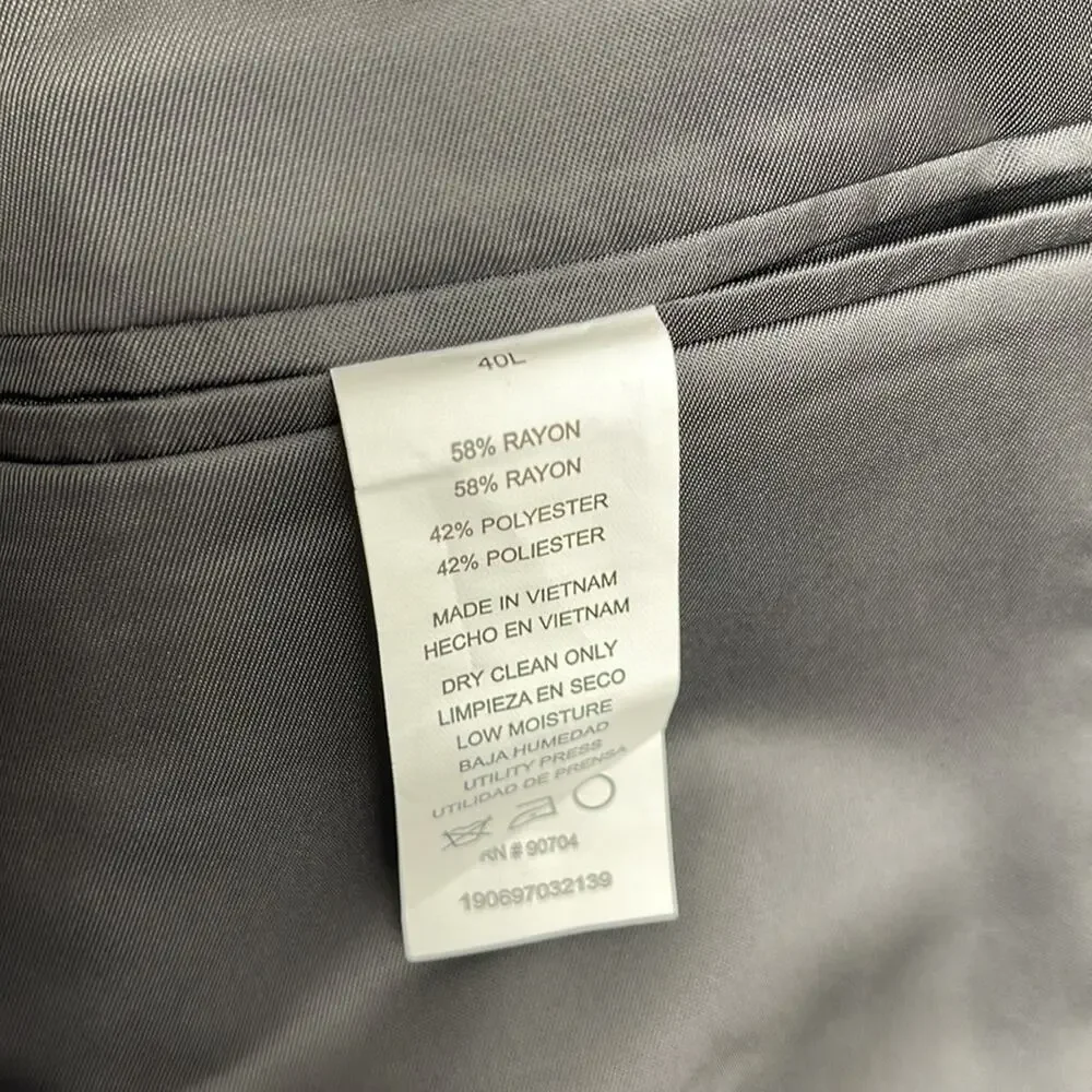 PERRY ELLIS PORTFOLIO Men’s 40L Gray Suit Coat Blazer